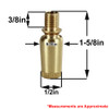 1/8IPS Threaded Knurled Crimp Swivel - Unfinished Brass