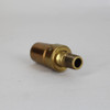 1/8ips Male X 1/4ips Female Threaded Tapered Swivel  with Rotation Stop - Unfinished Brass