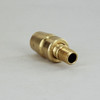 1/8ips Male X 1/4ips Female Threaded Tapered Swivel - Unfinished Brass