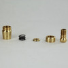 1/8ips Male X 1/4ips Female Threaded Tapered Swivel - Unfinished Brass