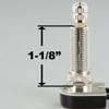 1-1/8in. Shank On-Off Rotary Switch with and 6in. Wire Leads - Nickel Plated