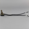 3/8in Shank On/Off Rotary Lamp Switch with  Wire Leads - Antique Brass Finish