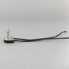 3/8in Shank On/Off Rotary Lamp Switch with  Wire Leads - Nickel Plated