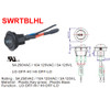 Hi-Low-Off Round Toggle Switch with 6in Long Wire Leads - Black
