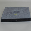 6in Diameter Square Black Marble Lamp Base