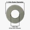 1-1/4in. Diameter - Steel Washer - 1/4ips. Slip Center Hole