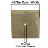 5-3/8in. W - Solid Brass Washer - 1/8ips. Slip Through Hole - Unfinished Brass