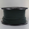 18/2 SVT-B Black/Green 2 Tic Tracer Pattern Nylon Fabric Cloth Covered Pendant And Table Lamp Wire