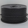 18/2 SPT1-B Black with Gray 2 Line Pattern Nylon Fabric Cloth Covered Lamp and Lighting Wire