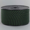 18/2 SPT1-B  Black with Neon Green 2 Line Pattern Nylon Fabric Cloth Covered Lamp and Lighting Wire