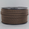 18/2 SPT1-B Brown with Black 2 Line Pattern Nylon Fabric Cloth Covered Lamp and Lighting Wire