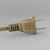8ft. Metallic Gold 18/2 SPT-1 Cord Set with Molded Polarized Plug and Rotary Switch