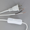 8FT WHITE 18/2 NISPT-1 Flexable Cord with Rocker Switch Installed