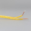 10ft. Gold Rayon Braided 18/2 SPT-1 Cordset with Molded Polarized Plug and 2ft. Exposed Wire