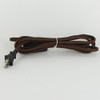 BROWN 10FT 18/2 SPT-2 CLOTH COVERED POWERCORD WITH TOGGLE SWITCH INSTALLED 7FT FROM PLUG END. POLARIZED PLUG, 105 DEG UL LISTED,