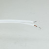 12ft. White Nylon Braided SPT-2 Wire Lamp Cordset with Antique Style Plug