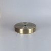 1/8ips Center Hole - 5in Flat Canopy/Base without Wire Way - Antique Brass Finish