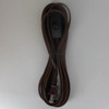 BROWN 18FT 18/2 SPT-2 CLOTH COVERED POWERCORD WITH TOGGLE SWITCH