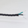 10ft. Black 18/3 SPT-1 Bungalow Style Twisted Cloth Overbraid Cordset With Antique Plug