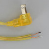 8ft. Transparent Gold 18/2 SPT-2 Flat Plug Cordset with Tinned Ends and Molded Polarized Plug