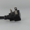 10ft. Black 18/3 SPT-2 Flat Plug Cordset with Tinned Ends and 3-Prong Grounded Molded Plug