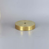 1/8ips Center Hole - 5-1/2in Flat Canopy/Base without Wire Way - Unfinished Brass