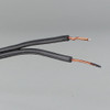 8ft. Black 18/2 SPT-2 Flat Plug Cordset with Tinned Ends and Molded Polarized Plug