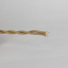 8ft Long Gold Twisted 18/2 SPT-2 Type UL Listed Powercord WITH BLACK PHENOLIC PLUG