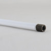 20in Figurine Pipe with 1/8ips Male 7/16in Thread on each side - White Finish