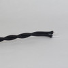 8ft Long Black Twisted 18/2 SPT-2 Type UL Listed Powercord WITH BLACK PHENOLIC PLUG