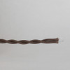 8ft Long Brown Twisted 18/2 SPT-2  Type UL Listed Powercord WITH Brown PHENOLIC PLUG