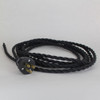 10ft Long Black Twisted 18/3 SPT-2 Type UL Listed Twisted Powercord WITH BLACK PHENOLIC PLUG