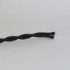 10ft Long Black Twisted 18/2 SPT-2 Type UL Listed Powercord WITH BLACK PHENOLIC PLUG