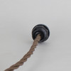 10ft Long Brown Twisted 18/3 SPT-2 Type UL Listed Twisted Powercord WITH BLACK PHENOLIC PLUG