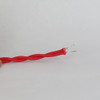 8ft Long Red Twisted 18/2 SPT-2 Type UL Listed Powercord with Black Phenolic Plug