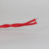 8ft Long Red Twisted 18/2 SPT-2 Type UL Listed Powercord with Red Phenolic Plug