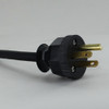 15ft Long  Black Cloth Covered Decorative Extension Cord with NEMA 15-5P Plug and Outlet.