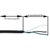 3ft Long - 18/3 SVT-B Black Cloth Covered Pre-Processed Wire Harness
