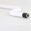 14in. 1/8ips Figurine Pipe with 3-1/4in offset and 1/2 in thread on both ends - White Finish