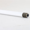 18in. 1/8ips Figurine Pipe with 3-1/4in offset and 1/2 in thread on both ends - White Finish