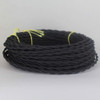 18/2 Twisted Black Rayon Covered Wire