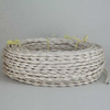 18/2 Twisted Ivory Rayon Covered Wire