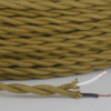 18/2 Twisted Olive Cotton Cloth Covered Wire