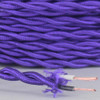 18/2 Twisted Deep Violet Rayon Covered Wire