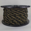 18/2 AWG - ONE BLACK/ ONE MOJAVE TWISTED FABRIC CLOTH COVERED LAMP WIRE