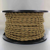 18/2 AWG - GOLD TWISTED FABRIC CLOTH COVERED LAMP WIRE