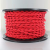 18/2 AWG - RED TWISTED FABRIC CLOTH COVERED LAMP WIRE