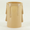 2in. Long Plastic E-26 Base Candle Socket Cover - Edison - Antique Drip.