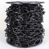 IMPORT - 100ft. Roll - 9 Gauge (1/8in.) Thick Steel Oval Lamp Chain - Black Powdercoat Finish