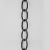 IMPORT - 100ft. Roll - 9 Gauge (1/8in.) Thick Steel Oval Lamp Chain - Black Powdercoat Finish